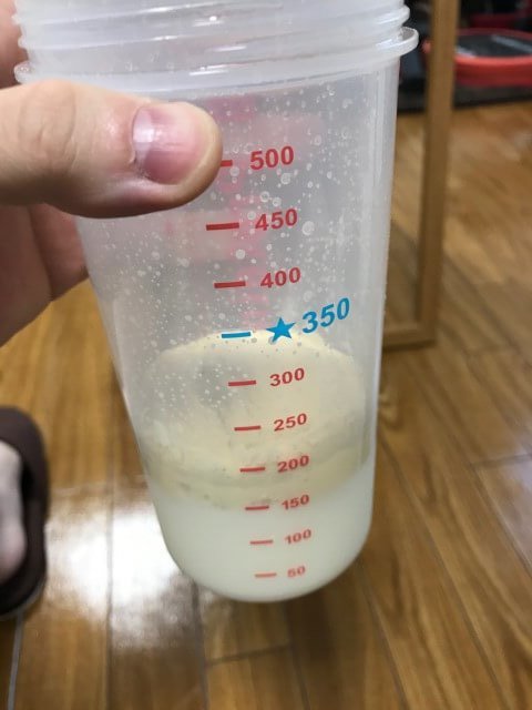 FIXITのプロテインを低脂肪乳に入れたところ